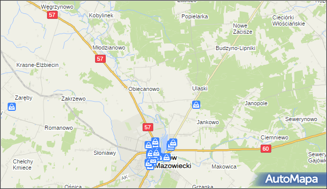 mapa Budzyno-Bolki, Budzyno-Bolki na mapie Targeo