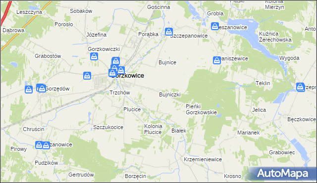 mapa Bujniczki, Bujniczki na mapie Targeo