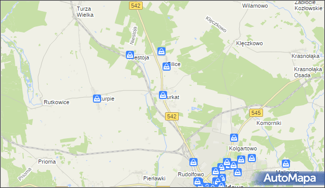 mapa Burkat, Burkat na mapie Targeo