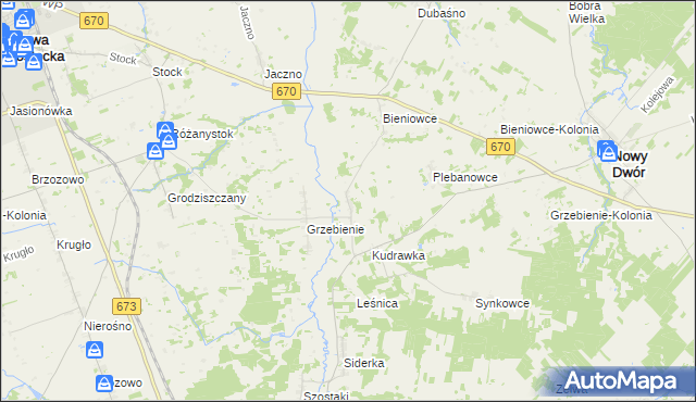 mapa Butrymowce, Butrymowce na mapie Targeo