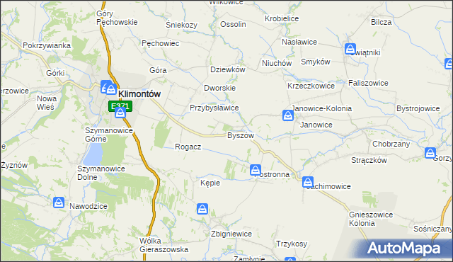 mapa Byszów, Byszów na mapie Targeo
