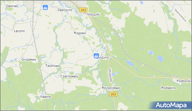 mapa Byszyno, Byszyno na mapie Targeo