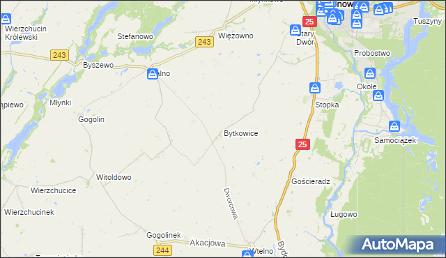 mapa Bytkowice, Bytkowice na mapie Targeo