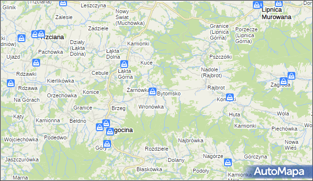 mapa Bytomsko, Bytomsko na mapie Targeo