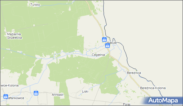 mapa Cegielnia gmina Horodło, Cegielnia gmina Horodło na mapie Targeo