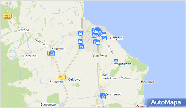 mapa Celbówko, Celbówko na mapie Targeo