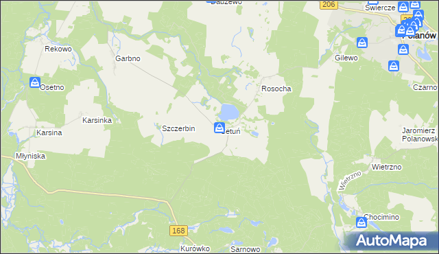 mapa Cetuń, Cetuń na mapie Targeo