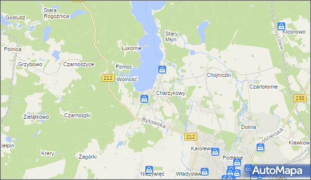 mapa Charzykowy, Charzykowy na mapie Targeo