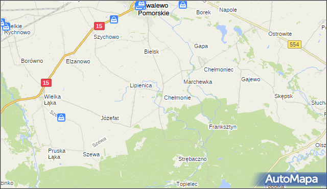 mapa Chełmonie, Chełmonie na mapie Targeo