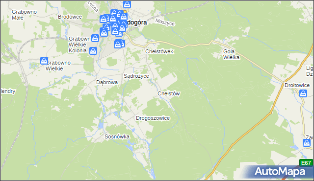 mapa Chełstów, Chełstów na mapie Targeo