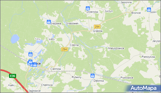 mapa Chlebice, Chlebice na mapie Targeo