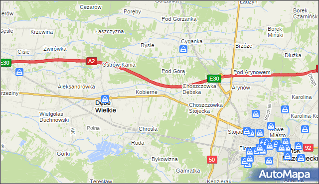 mapa Choszczówka Rudzka, Choszczówka Rudzka na mapie Targeo