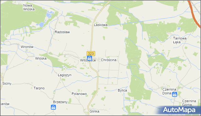 mapa Chróścina gmina Góra, Chróścina gmina Góra na mapie Targeo