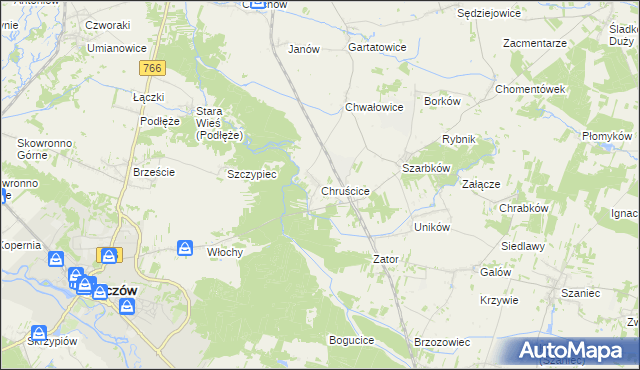 mapa Chruścice, Chruścice na mapie Targeo