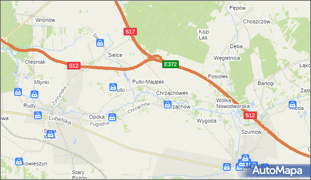 mapa Chrząchówek, Chrząchówek na mapie Targeo