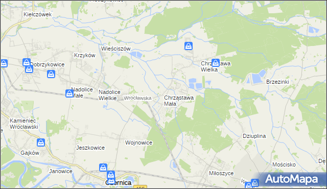 mapa Chrząstawa Mała, Chrząstawa Mała na mapie Targeo