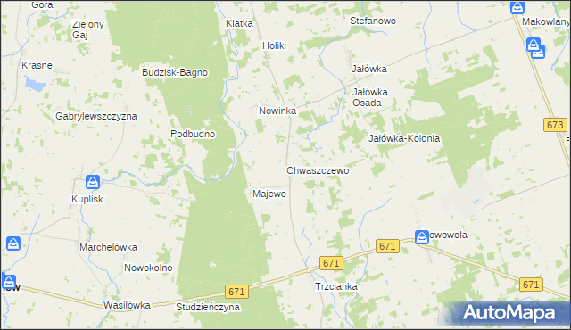 mapa Chwaszczewo, Chwaszczewo na mapie Targeo