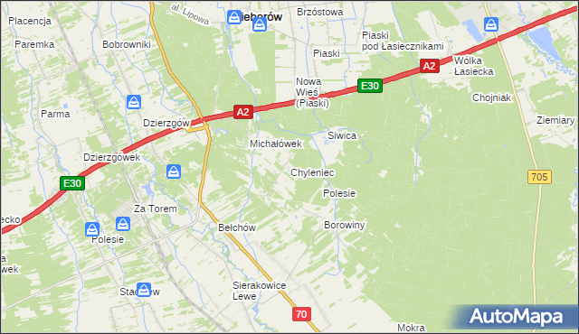 mapa Chyleniec, Chyleniec na mapie Targeo