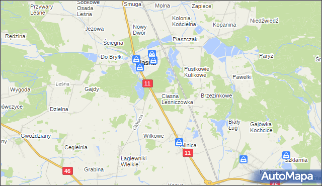 mapa Ciasna Leśniczówka, Ciasna Leśniczówka na mapie Targeo