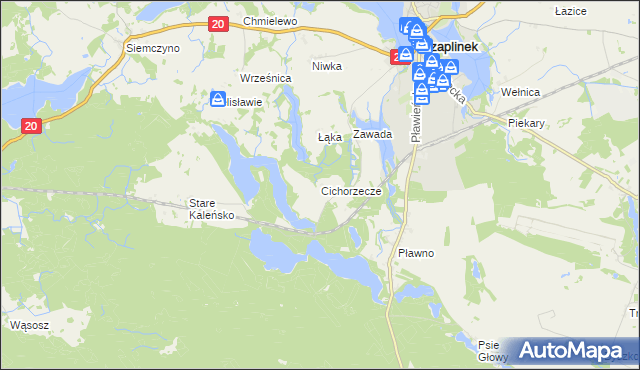 mapa Cichorzecze, Cichorzecze na mapie Targeo