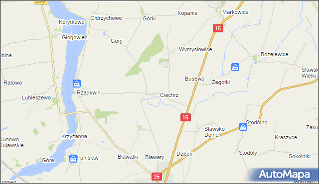 mapa Ciechrz, Ciechrz na mapie Targeo