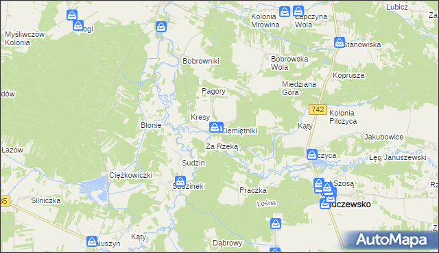 mapa Ciemiętniki, Ciemiętniki na mapie Targeo
