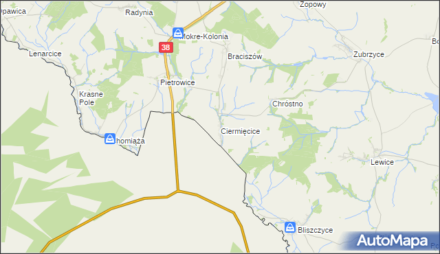 mapa Ciermięcice, Ciermięcice na mapie Targeo