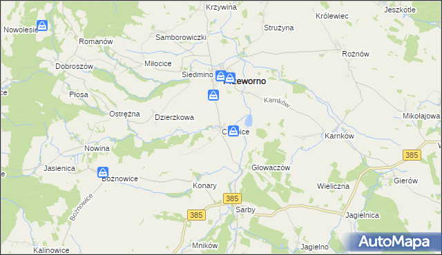 mapa Cierpice gmina Przeworno, Cierpice gmina Przeworno na mapie Targeo
