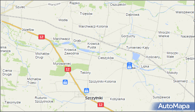 mapa Cieszyków, Cieszyków na mapie Targeo