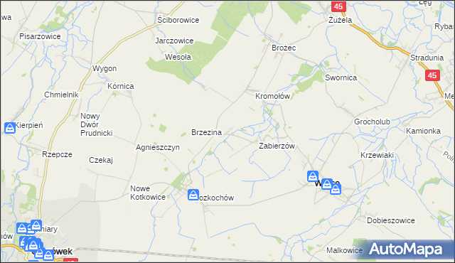 mapa Ćwiercie, Ćwiercie na mapie Targeo