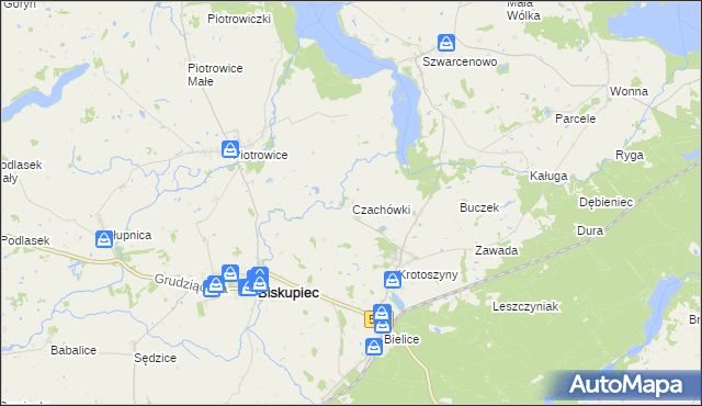 mapa Czachówki, Czachówki na mapie Targeo