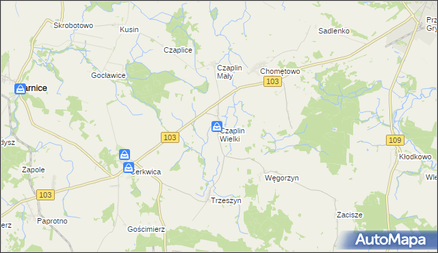 mapa Czaplin Wielki, Czaplin Wielki na mapie Targeo