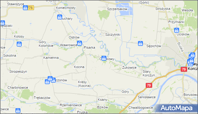 mapa Czarkowy, Czarkowy na mapie Targeo