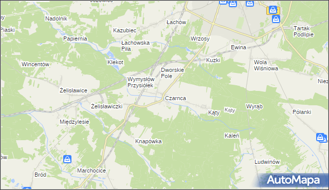 mapa Czarnca, Czarnca na mapie Targeo