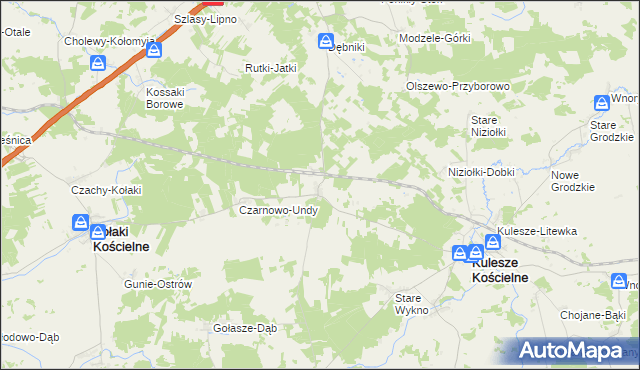 mapa Czarnowo-Biki, Czarnowo-Biki na mapie Targeo