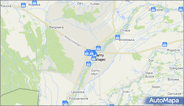 mapa Czarny Dunajec, Czarny Dunajec na mapie Targeo