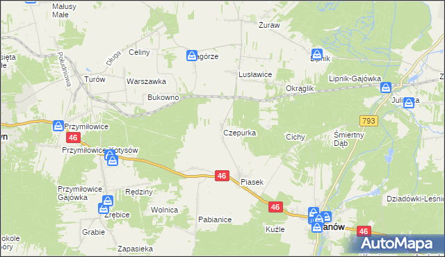 mapa Czepurka, Czepurka na mapie Targeo