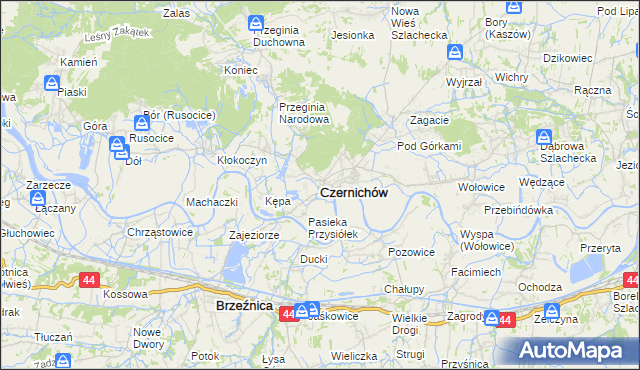 mapa Czernichów powiat krakowski, Czernichów powiat krakowski na mapie Targeo