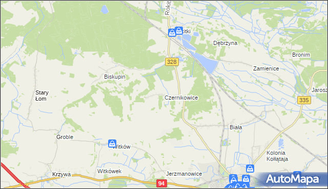 mapa Czernikowice, Czernikowice na mapie Targeo