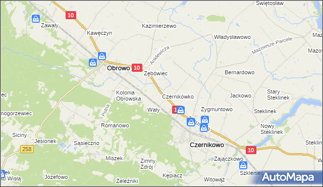 mapa Czernikówko, Czernikówko na mapie Targeo