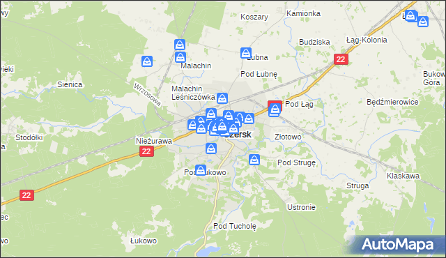 mapa Czersk powiat chojnicki, Czersk powiat chojnicki na mapie Targeo