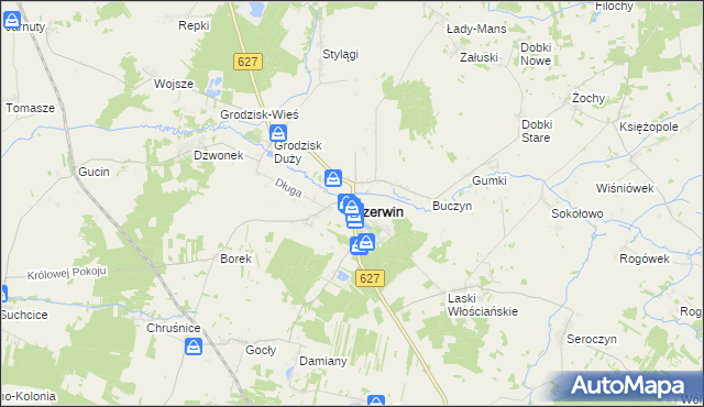 mapa Czerwin, Czerwin na mapie Targeo