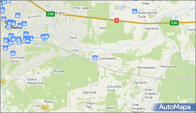 mapa Czosnówka, Czosnówka na mapie Targeo