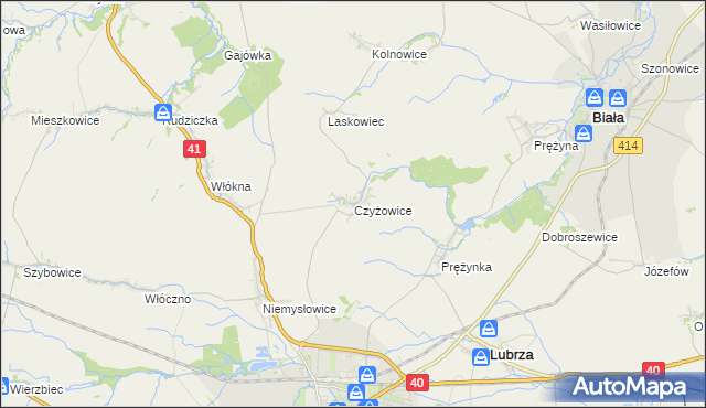 mapa Czyżowice gmina Prudnik, Czyżowice gmina Prudnik na mapie Targeo