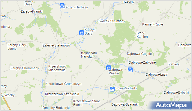 mapa Dąbrowa-Cherubiny, Dąbrowa-Cherubiny na mapie Targeo
