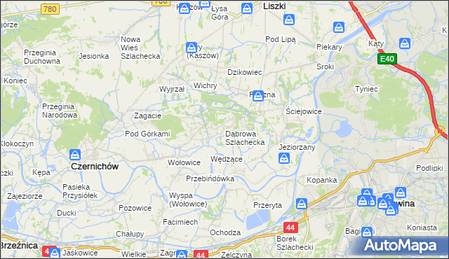 mapa Dąbrowa Szlachecka, Dąbrowa Szlachecka na mapie Targeo