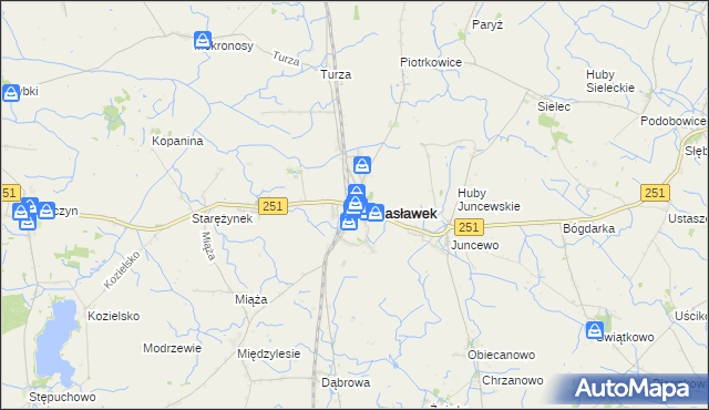 mapa Damasławek, Damasławek na mapie Targeo