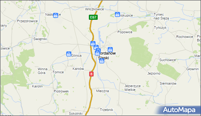 mapa Dankowice gmina Jordanów Śląski, Dankowice gmina Jordanów Śląski na mapie Targeo