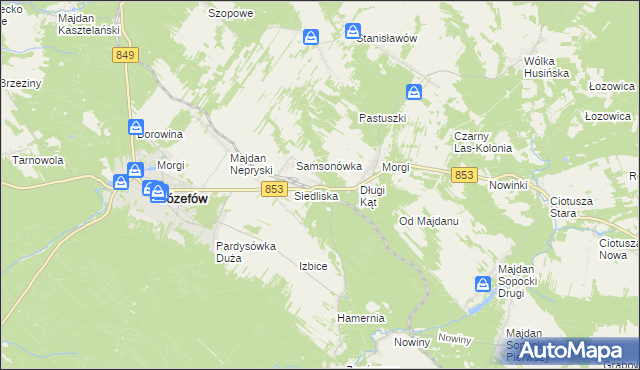 mapa Długi Kąt-Osada, Długi Kąt-Osada na mapie Targeo