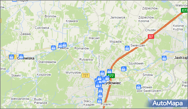 mapa Długosz, Długosz na mapie Targeo